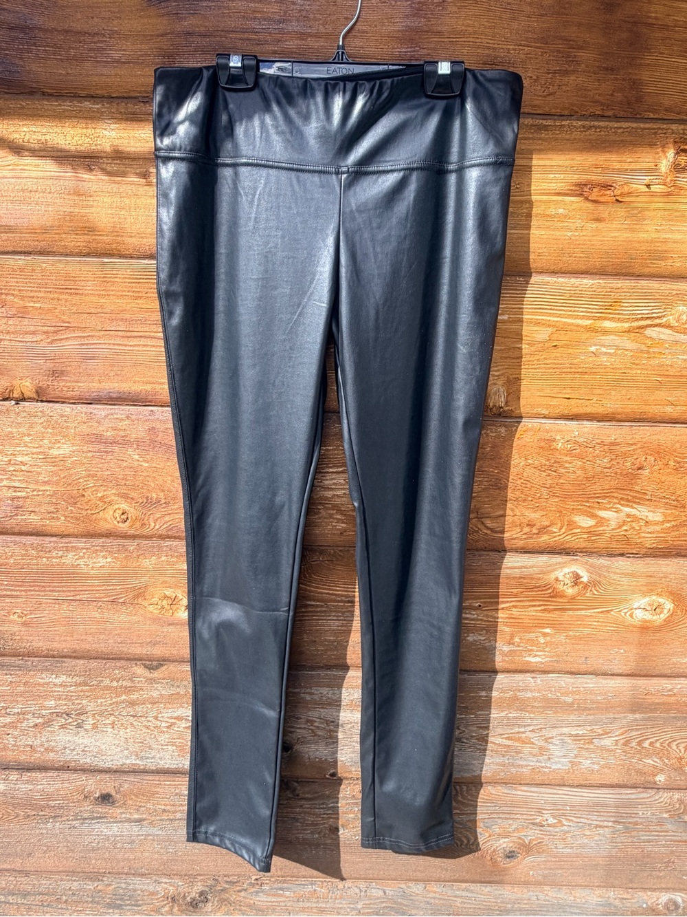 Guilty Black Faux Leather Leggings for Women
